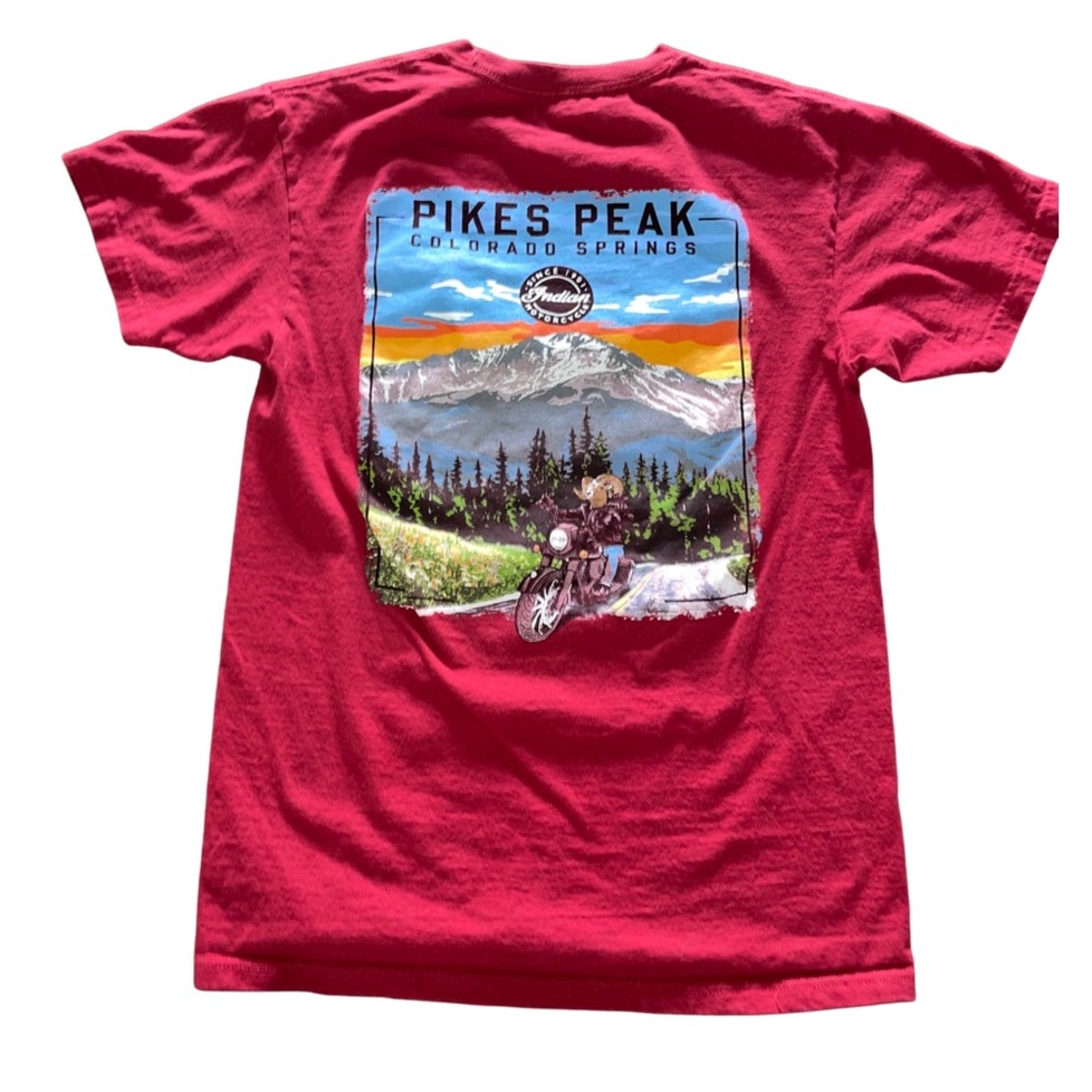 Indian Motorcycles Logo T-Shirt: Colorado: Pike’s Peak Cruise: Adult Small
